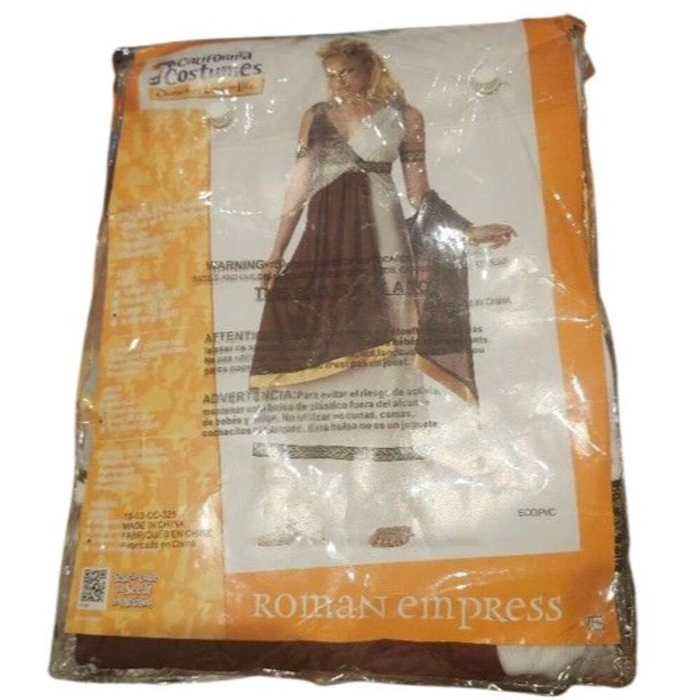 California Costumes Womens 3 Piece Roman Empress Halloween Costume Size L